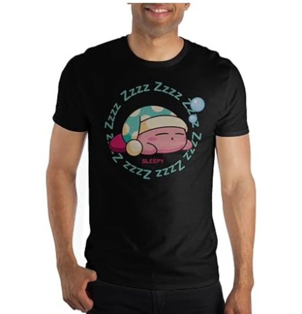 Kirby Black Unisex Tee "Zzz Sleepy Zzz" - Size XL